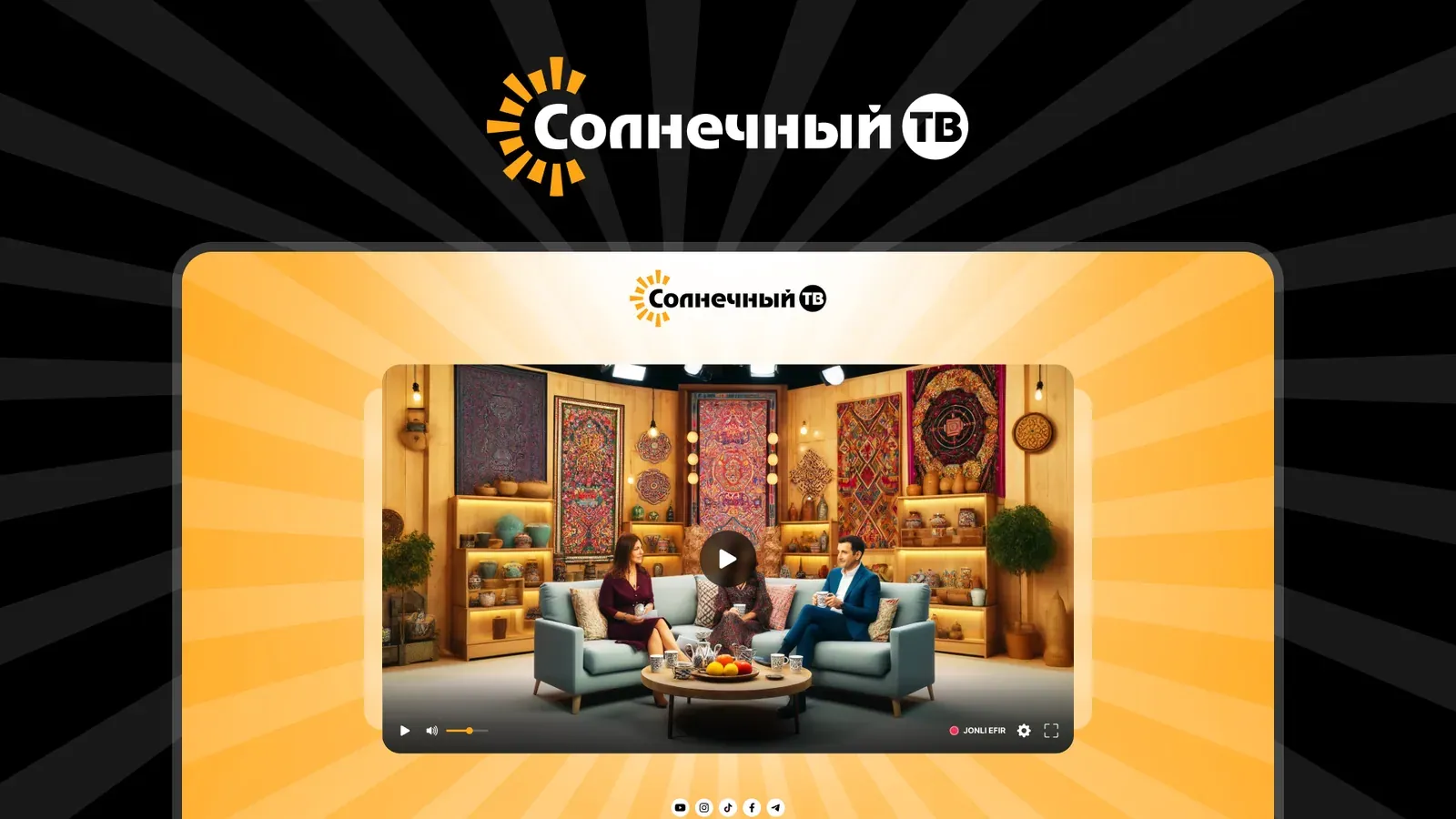 Solnechniy TV telekanali sayti, shapkada logotip